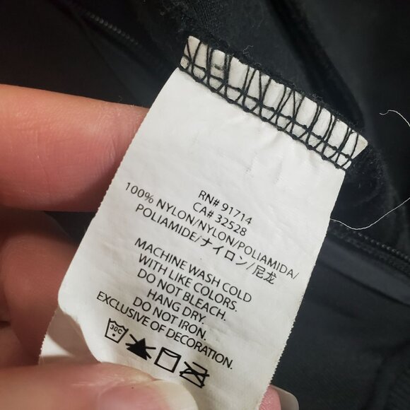 A/X ARMANI EXCHANGE Womens Jacket Medium Bomber Zip Up Log Color Block Black - Picture 8 of 10